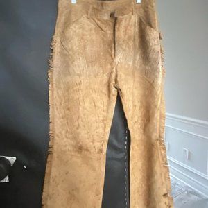 MEN COWBOY SUED VINTAGE  PANTS MADE IN ITALY